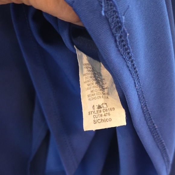 Mittoshop Blue High Low Dress With Cutout Long Sleeve Cold Shoulder Size Small - Picture 4 of 14